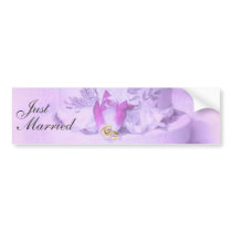Just Married Bumper Sticker bumper stickers by elenaind Just Married Bumper Sticker bumper stickers