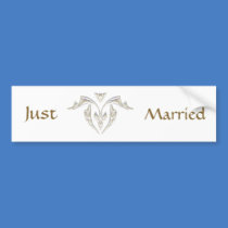 Just Married Bumper Sticker