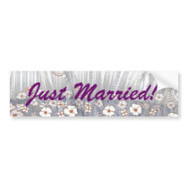 Just Married! bumper stickers by Zenyaris Just Married! bumper stickers