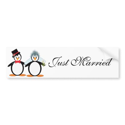 Just Married Bumper Stickers