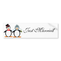 Just Married bumper stickers by RankinOriginals Just Married bumper stickers