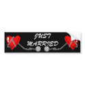 Just Married bumper stickers by serenitystudios Just Married bumper stickers