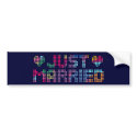 Just Married bumper sticker bumper stickers by BluePlanet Just Married bumper sticker bumper stickers