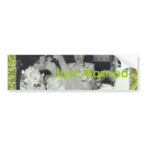 Just Married Bumper Sticker bumper stickers by minaleestudio Just Married Bumper Sticker bumper stickers