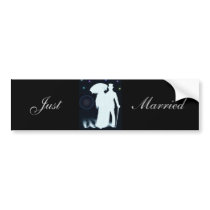 Just Married Bumper Sticker bumper stickers by elenaind Just Married Bumper Sticker bumper stickers