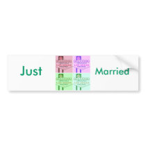 Just Married bumper stickers