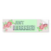 Just Married Bumper Stickers bumper stickers by WesternWeddings Just Married Bumper Stickers bumper stickers