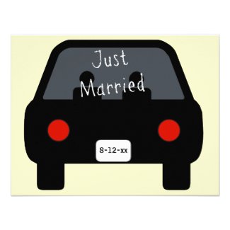 Just Married Car Announcements