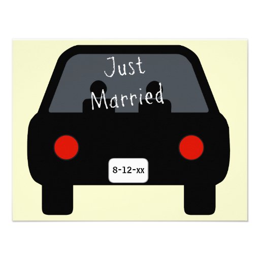 Just Married Car Announcements