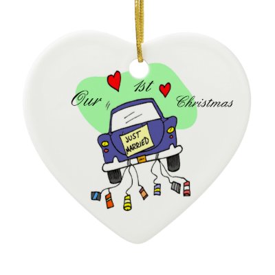 Just Married Car Ornaments