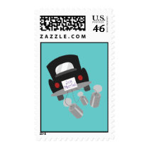 just married car postage