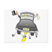 Just Married (Car) Postcard