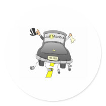 Just Married (Car) stickers by BacheloretteGirl Just Married (Car) stickers