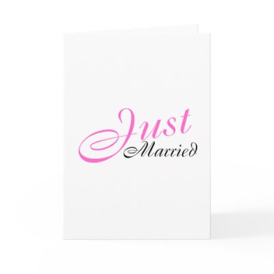 Just Married Greeting Cards
