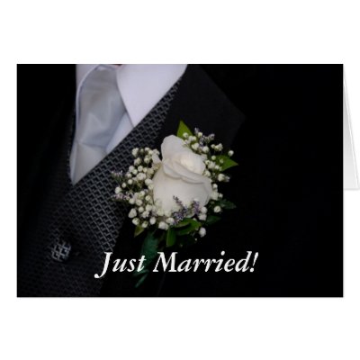 Just Married Greeting Cards