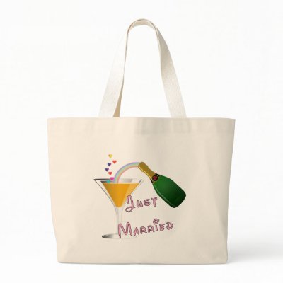 Just Married Champagne Wedding Toast Bags
