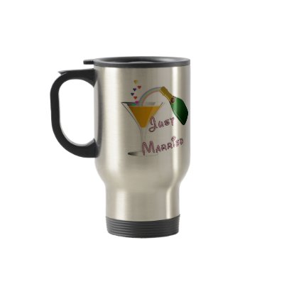 Just Married Champagne Wedding Toast Mugs