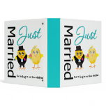 Just Married Chick Couple Wedding Photo Album v4 binders