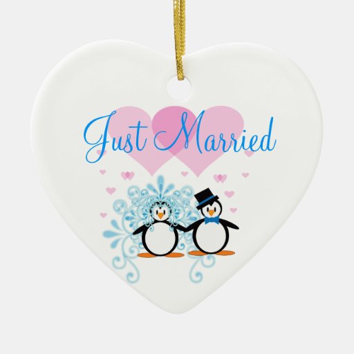 Just Married - Customizable Christmas Ornament
