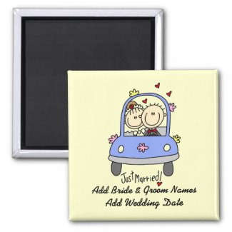 Just Married Customizable Magnet magnet