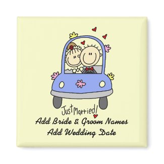 Just Married Customizable Magnet magnet