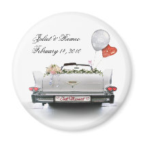 Just Married (customizable) Refrigerator Magnet