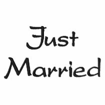 Just Married embroidered shirts by Celebration4all Just Married embroidered shirts