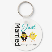 Just Married For As Long As Our Love Shall Last keychains
