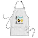 Just Married For As Long As We Both Shall Live aprons