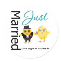 Just Married For As Long As We Both Shall Live stickers