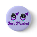 Just Married Formal Gay Male buttons