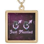 Just Married Formal Gay Male Pendants