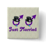 Just Married Formal Gay Male Pin