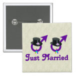 Just Married Formal Gay Male Pin