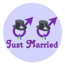 Just Married Formal Gay Male stickers