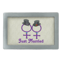 Just Married Formal Lesbian Belt Buckle