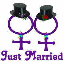 Just Married Formal Lesbian Cut Outs