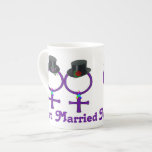 Just Married Formal Lesbian Porcelain Mug