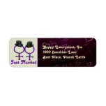 Just Married Formal Lesbian Return Address Label