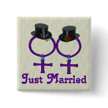 Just Married Formal Lesbians Buttons