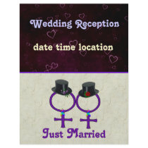Just Married Formal Lesbians Personalized Flyer