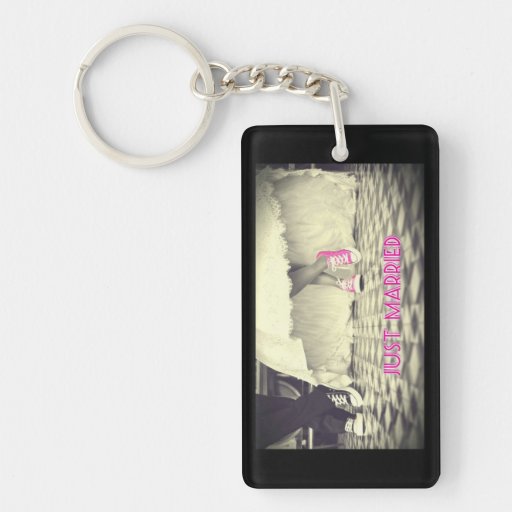 quot just married quot funny double sided keychain zazzle quot just married quot funny double sided keychain zazzle