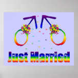 Just Married Gay Men Posters