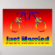Just Married Gay Men Posters