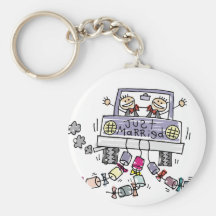 Just Married Gay Wedding Favors Keychain