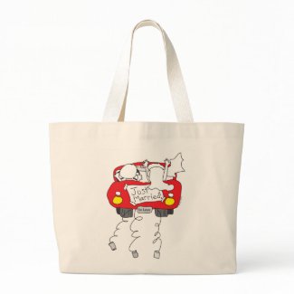 just married tote bag