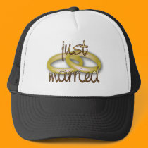 Just Married Going Away Groom's Cap hats by clarachandler Just Married Going Away Groom's Cap hats