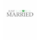 edun_live_ladies_tshirt - Just Married... This cute design is the perfect shirt for newlyweds to wear on their honeymoon.  Great bridal shower gift for any bride and groom.  See our shop for our complete line of bride and groom, wedding, honeymoon, and newlywed shirts and gifts.