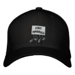 Just Married Groom Customizable Funny Wedding embroidered hats