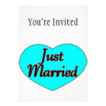 Just Married Heart Announcement
